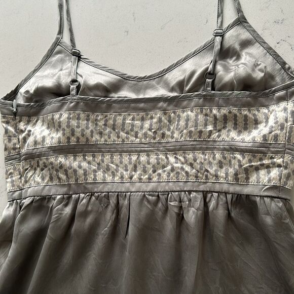 Proenza Schouler for Target Gray Ivory Print Silk Spaghetti Strap Blouse Size XS - Picture 6 of 10